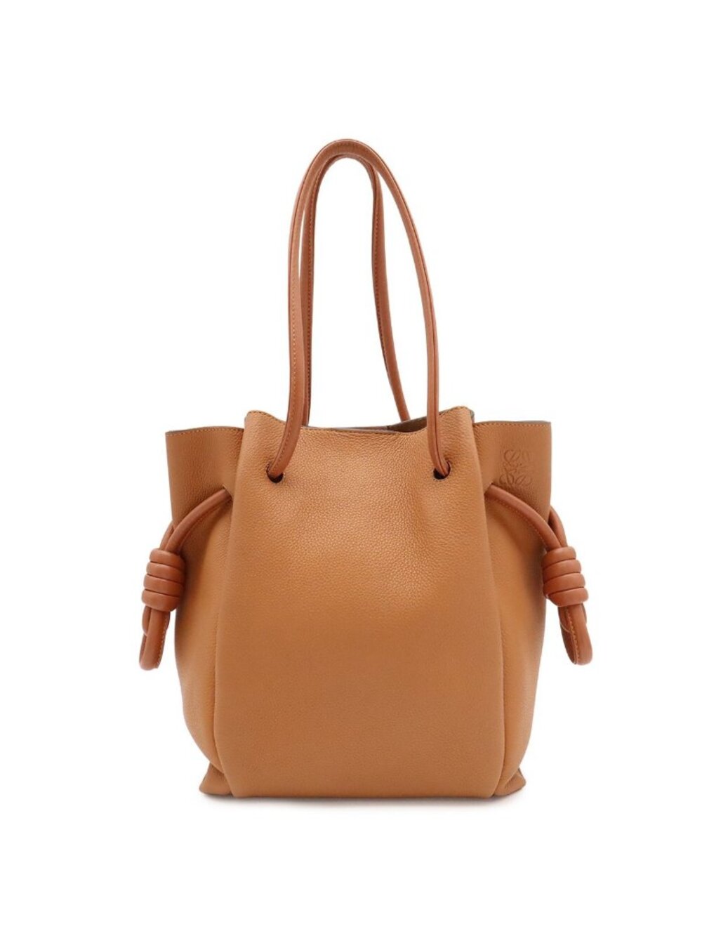 Loewe Flamenco Knot Tote Small Shoulder Calfskin Brown